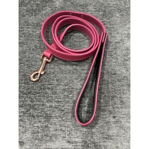 ZippyPaws Magenta Dog‎ Leash 60" Faux Leather Rose Gold Hardware Pet Lead